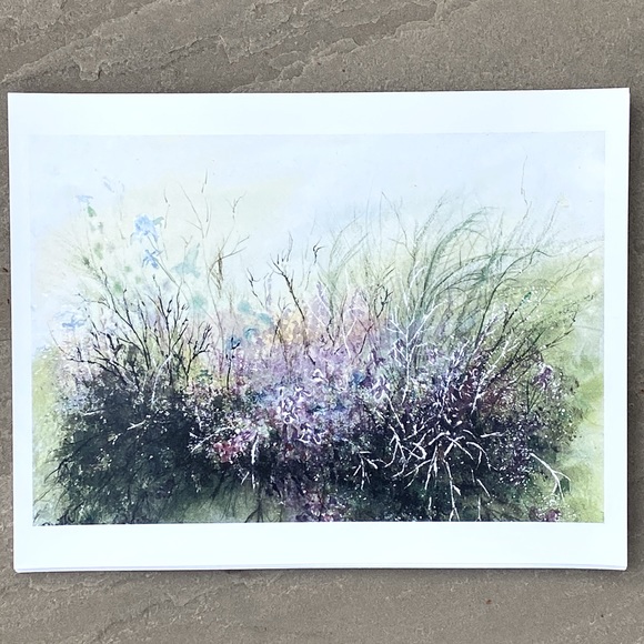 PRINT OF AN ORIGINAL WATERCOLOR FLORAL COPY MEDIUM STOCK PAPER LIMITED EDITION - Picture 4 of 4